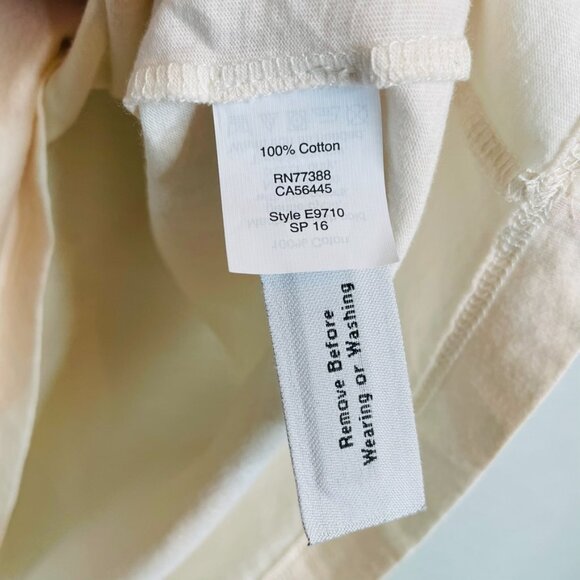 Madewell Cream Pink Big Polka Dot Boxy Loose Relaxed Tshirt Tee | Large - Picture 4 of 5